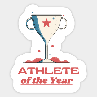 Athlete Of the Year with Cup for winners Sticker